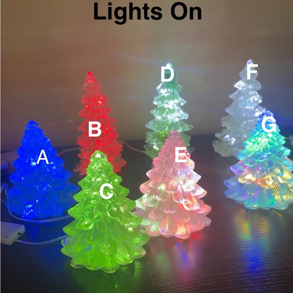 Handcrafted LED Small Christmas Tree Battery Operated